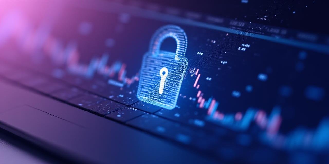 Secure data encryption and financial protection visual